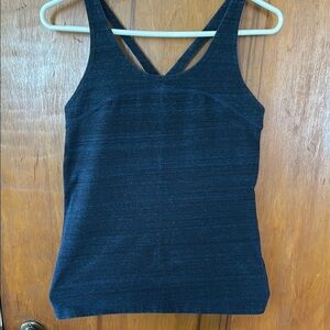 Blue and Black Sleeveless tank top. Perfect for working out.